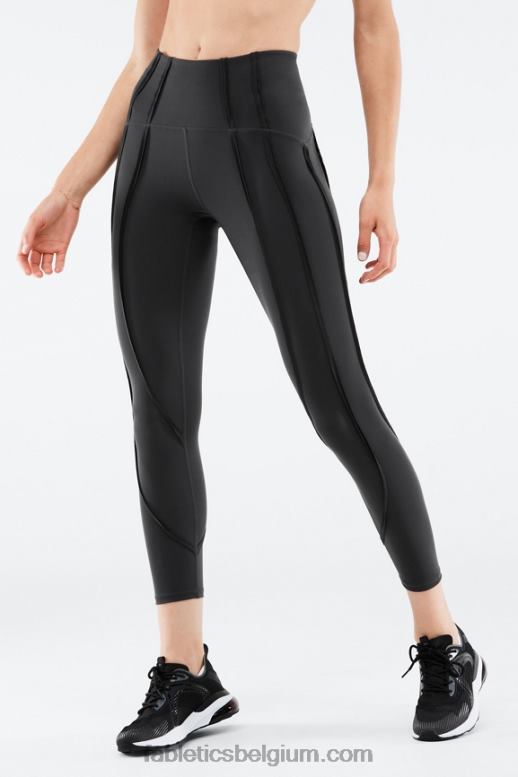 fantoom/zwart vrouwen hoog getailleerde ultraluxe contour 7/8 Fabletics LH20J1271
