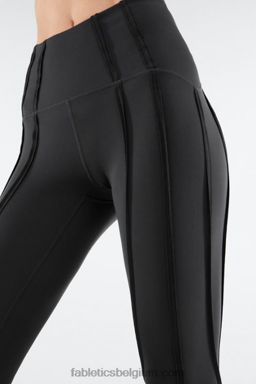 fantoom/zwart vrouwen hoog getailleerde ultraluxe contour 7/8 Fabletics LH20J1271