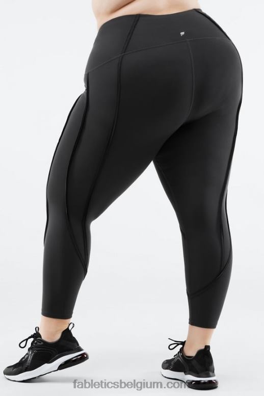 fantoom/zwart vrouwen hoog getailleerde ultraluxe contour 7/8 Fabletics LH20J1272