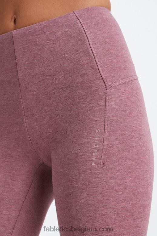 franse wijn heide vrouwen inlevende legging met hoge taille Fabletics LH20J1134