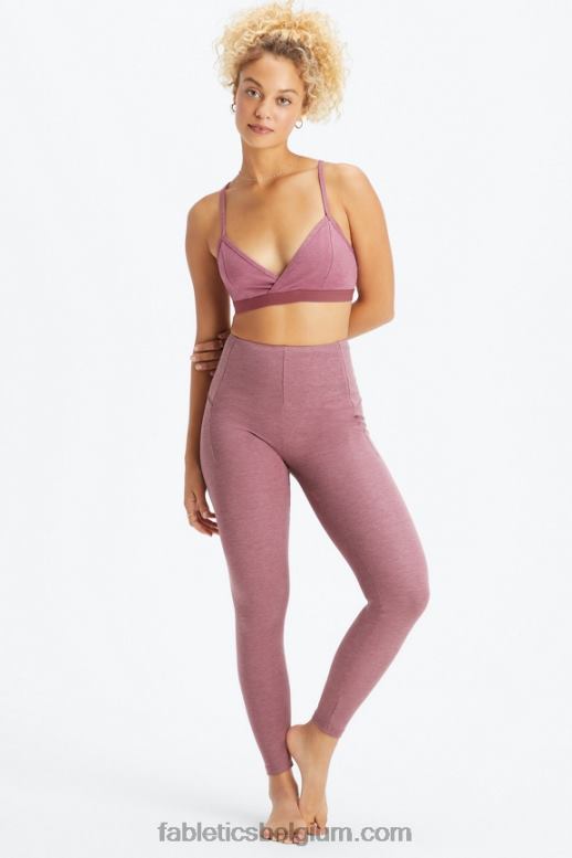 franse wijn heide vrouwen inlevende legging met hoge taille Fabletics LH20J1134