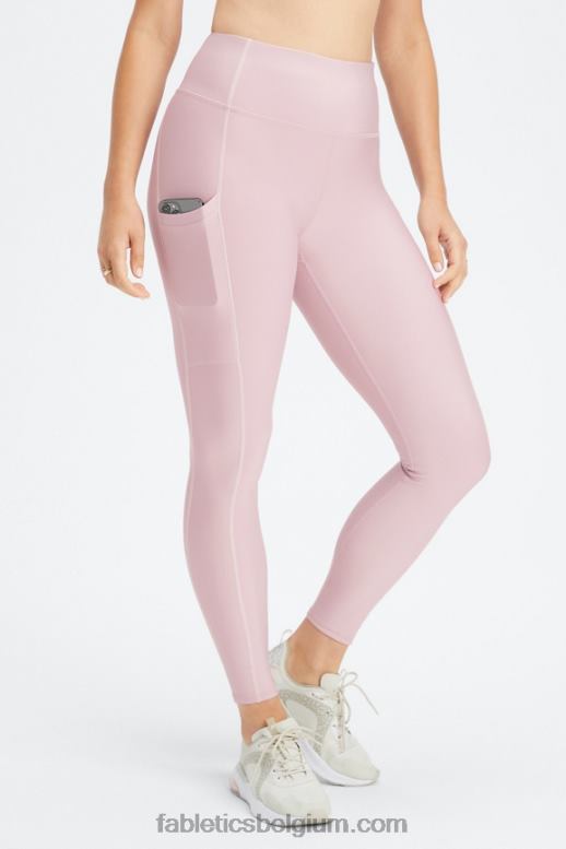 gedempt mauve / zilverreiger vrouwen therma-flex legging met hoge taille en zakken Fabletics LH20J1033