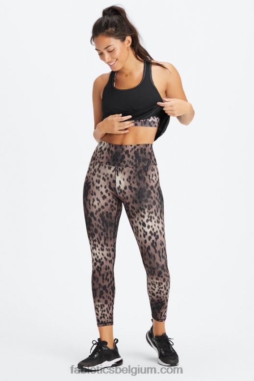 gevlekt/zwart vrouwen boost powerhold hoog getailleerde 7/8 legging 59 Fabletics LH20J846