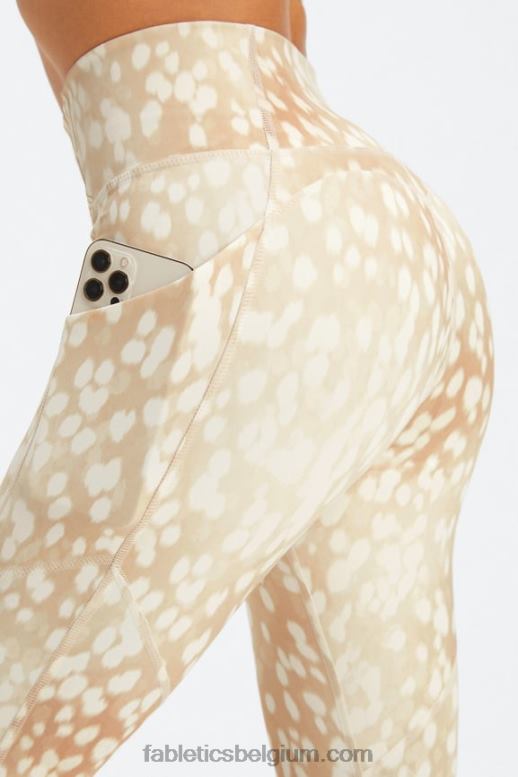 gevlekte hinde vrouwen oasis pureluxe hoog getailleerde 7/8 legging 50 Fabletics LH20J796