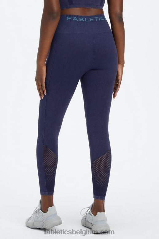gewassen diepe marine vrouwen sync naadloze 7/8 legging met hoge taille Fabletics LH20J1003