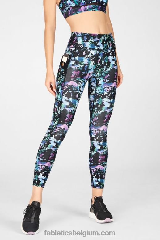 graffiti bloemen vrouwen trinity zak met hoge taille 7/8 Fabletics LH20J1307