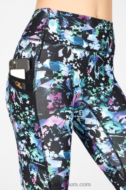 graffiti bloemen vrouwen trinity zak met hoge taille 7/8 Fabletics LH20J1307