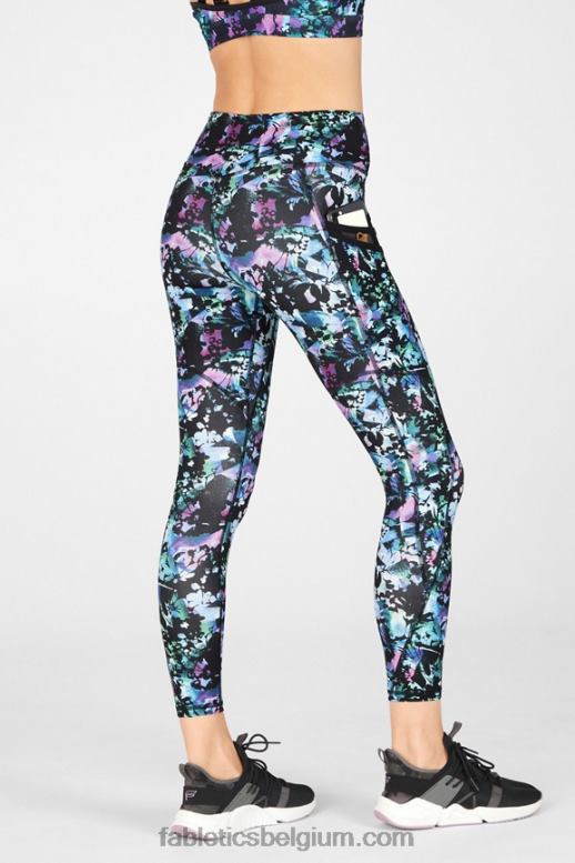 graffiti bloemen vrouwen trinity zak met hoge taille 7/8 Fabletics LH20J1307