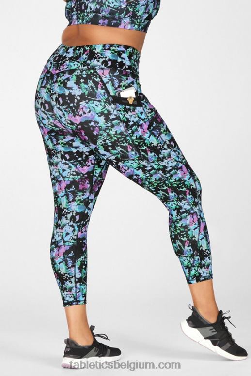 graffiti bloemen vrouwen trinity zak met hoge taille 7/8 Fabletics LH20J1308