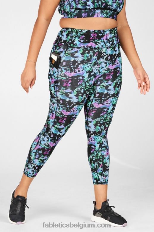graffiti bloemen vrouwen trinity zak met hoge taille 7/8 Fabletics LH20J1308