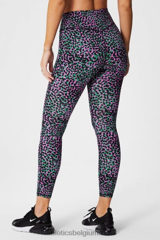 grasgroene safariplekken vrouwen overal motion365+ legging met hoge taille Fabletics LH20J938