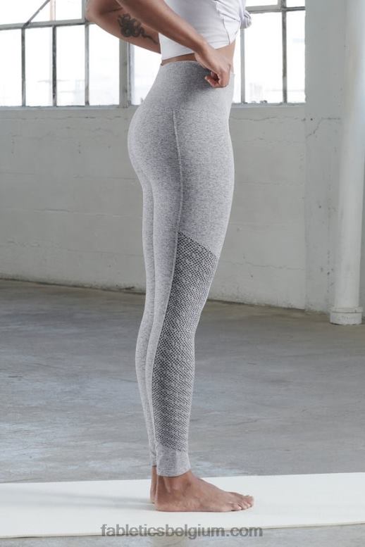 grijze heide vrouwen sync naadloze 7/8 legging met hoge taille Fabletics LH20J1009