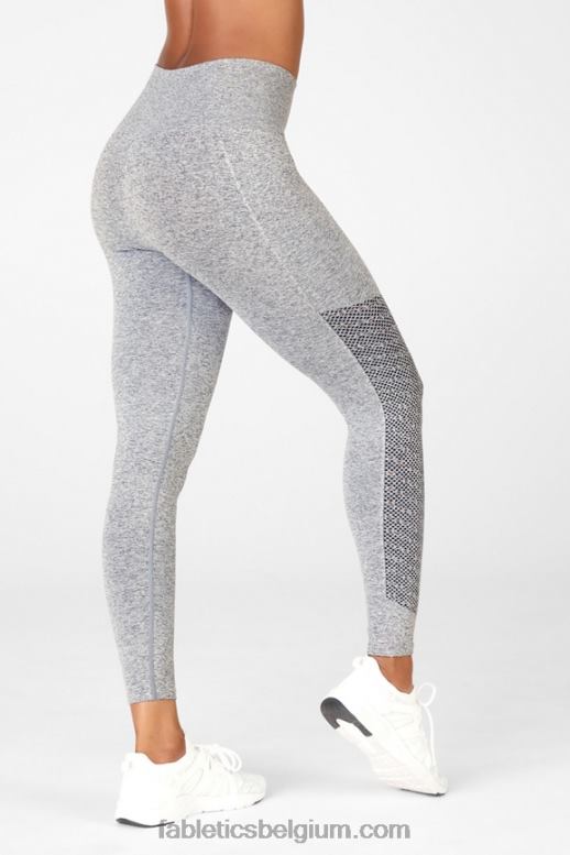 grijze heide vrouwen sync naadloze 7/8 legging met hoge taille Fabletics LH20J1009