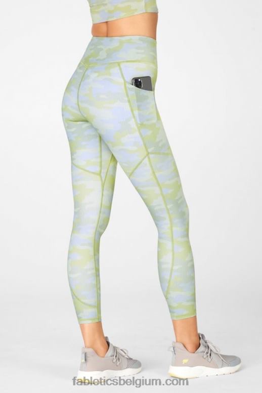 grijze pin dot camo vrouwen motion365 7/8 legging met hoge taille Fabletics LH20J1161