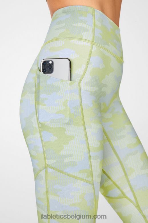 grijze pin dot camo vrouwen motion365 7/8 legging met hoge taille Fabletics LH20J1161