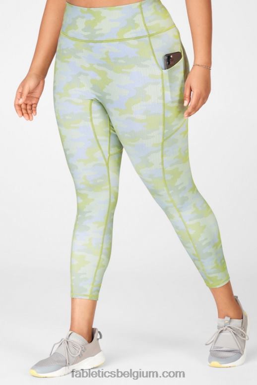 grijze pin dot camo vrouwen motion365 7/8 legging met hoge taille Fabletics LH20J1162