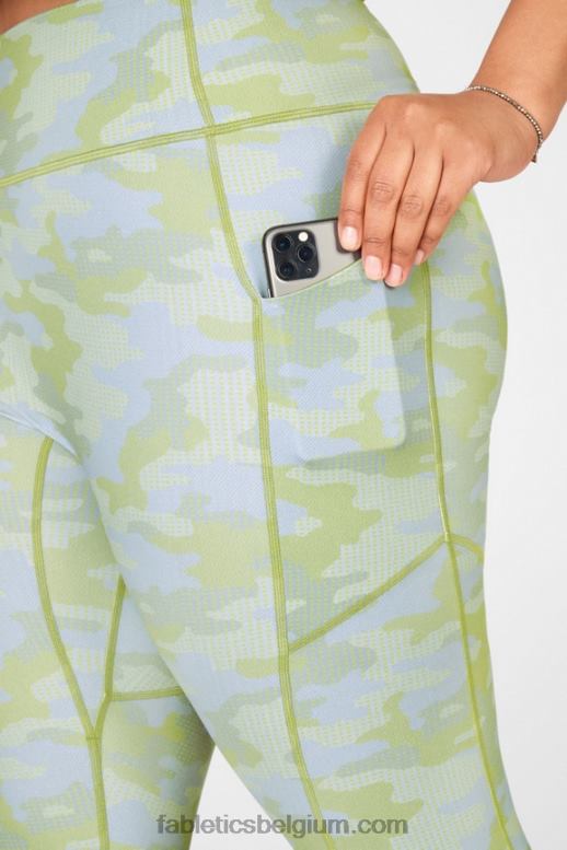 grijze pin dot camo vrouwen motion365 7/8 legging met hoge taille Fabletics LH20J1162