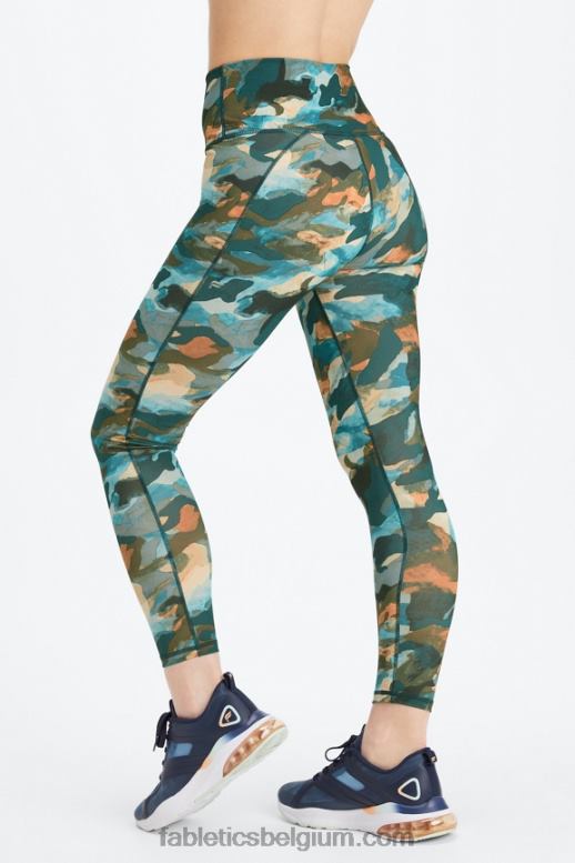 groot swelter/reflecterend zilver vrouwen define powerhold hoog getailleerde 7/8 legging 28 Fabletics LH20J687