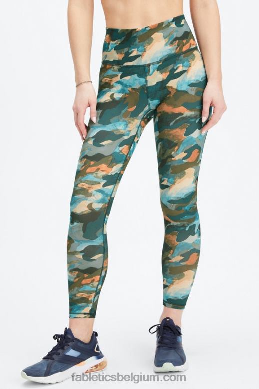 groot swelter/reflecterend zilver vrouwen define powerhold hoog getailleerde 7/8 legging 28 Fabletics LH20J687