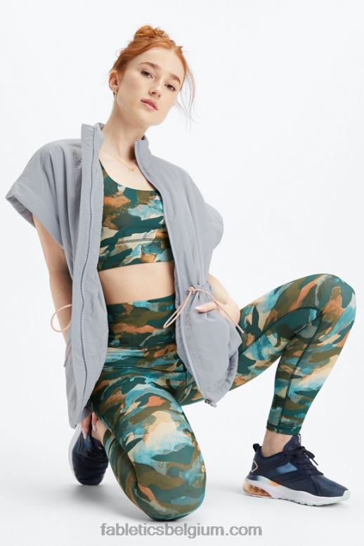 groot swelter/reflecterend zilver vrouwen define powerhold hoog getailleerde 7/8 legging 28 Fabletics LH20J687