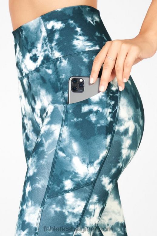 grot magma vrouwen oasis pureluxe twist 7/8 legging met hoge taille Fabletics LH20J1146