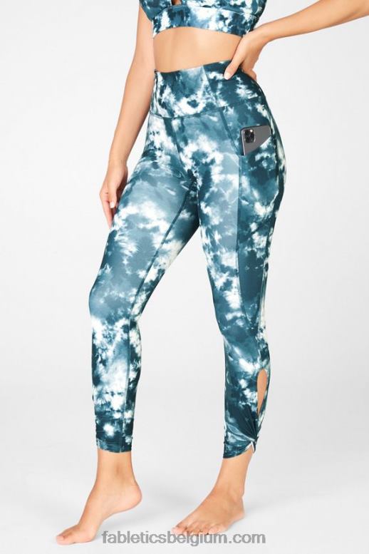 grot magma vrouwen oasis pureluxe twist 7/8 legging met hoge taille Fabletics LH20J1146