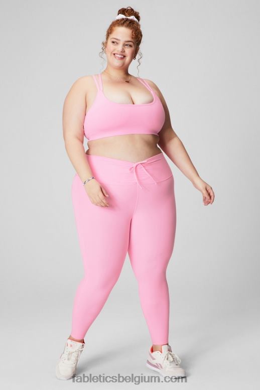 heldere ballerina vrouwen pureluxe legging met ultrahoge taille en ruches Fabletics LH20J872