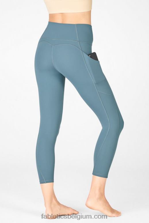 hemels blauw vrouwen oasis pureluxe capri met hoge taille Fabletics LH20J968
