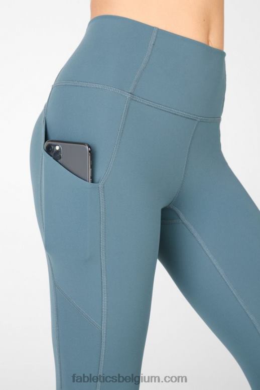 hemels blauw vrouwen oasis pureluxe capri met hoge taille Fabletics LH20J968