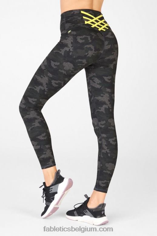 houtskool camo/blad vrouwen boost powerhold hoog getailleerde 7/8 legging 63 Fabletics LH20J868