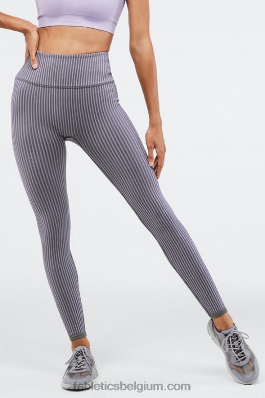ijzer/wazige iris vrouwen naadloze riblegging met hoge taille Fabletics LH20J1301