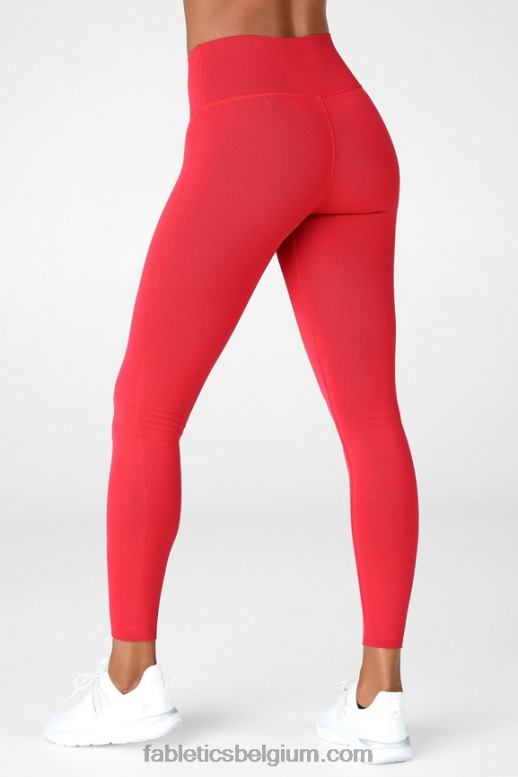 kaki vrouwen sculptknit legging met hoge taille Fabletics LH20J1248