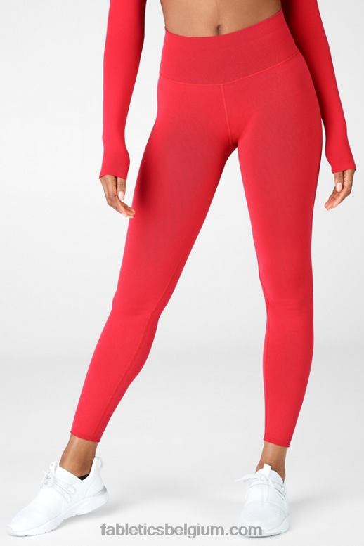 kaki vrouwen sculptknit legging met hoge taille Fabletics LH20J1248
