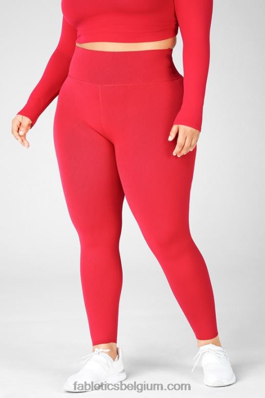 kaki vrouwen sculptknit legging met hoge taille Fabletics LH20J1249