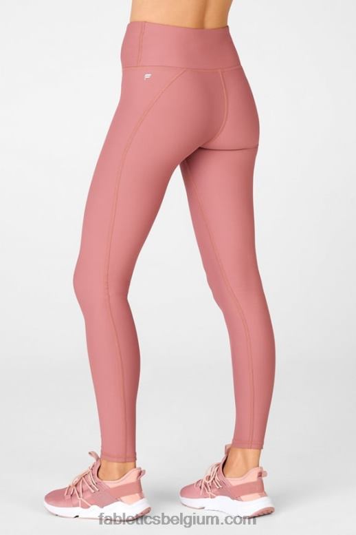 kersen mokka vrouwen therma-flex essentiële legging met hoge taille Fabletics LH20J1202