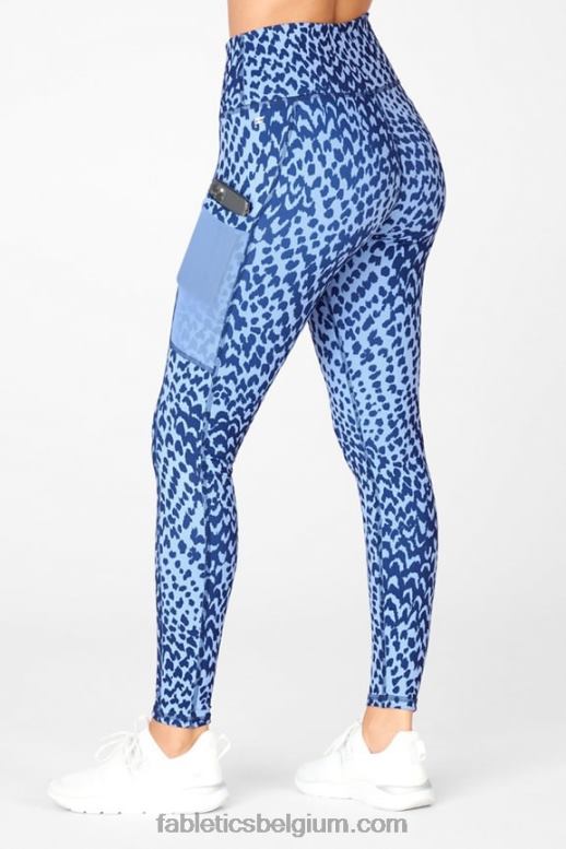 klassiek grijs heide/been vrouwen powerhold legging met hoge taille voor onderweg 43 Fabletics LH20J761
