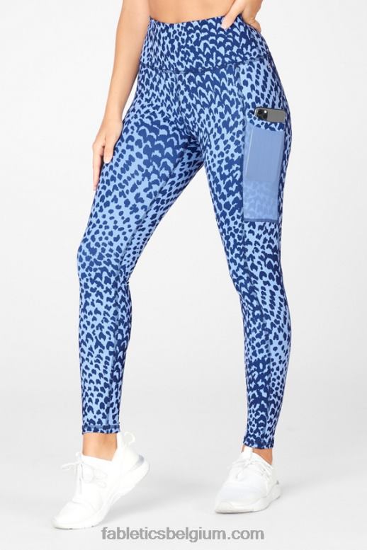klassiek grijs heide/been vrouwen powerhold legging met hoge taille voor onderweg 43 Fabletics LH20J761