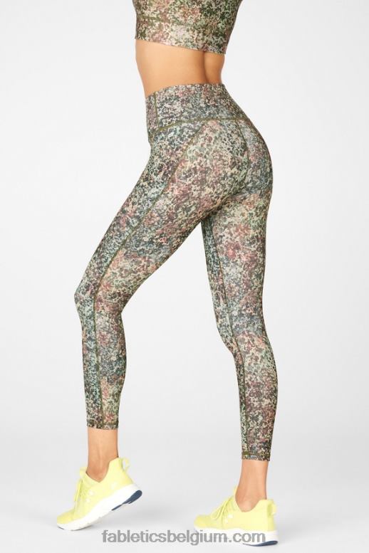 klassiek wit/crème/grafisch vrouwen define powerhold hoog getailleerde 7/8 legging 31 Fabletics LH20J702