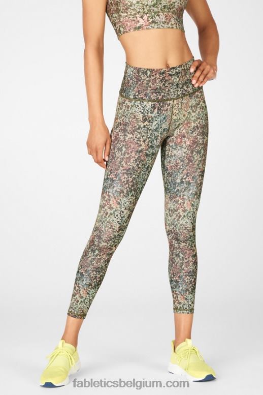 klassiek wit/crème/grafisch vrouwen define powerhold hoog getailleerde 7/8 legging 31 Fabletics LH20J702