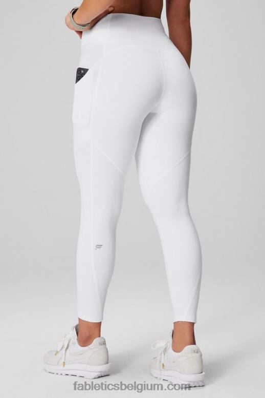 klassiek wit vrouwen oasis pureluxe 7/8 legging met hoge taille 47 Fabletics LH20J782
