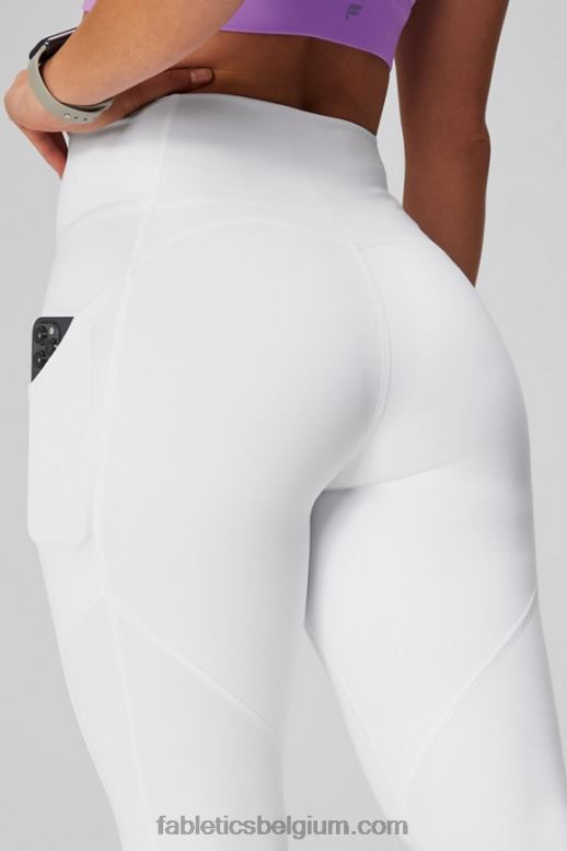 klassiek wit vrouwen oasis pureluxe 7/8 legging met hoge taille 47 Fabletics LH20J782