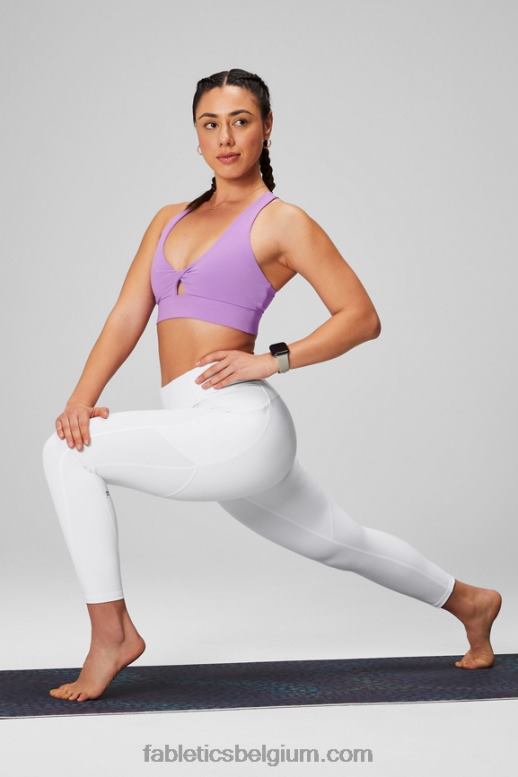 klassiek wit vrouwen oasis pureluxe 7/8 legging met hoge taille 47 Fabletics LH20J782