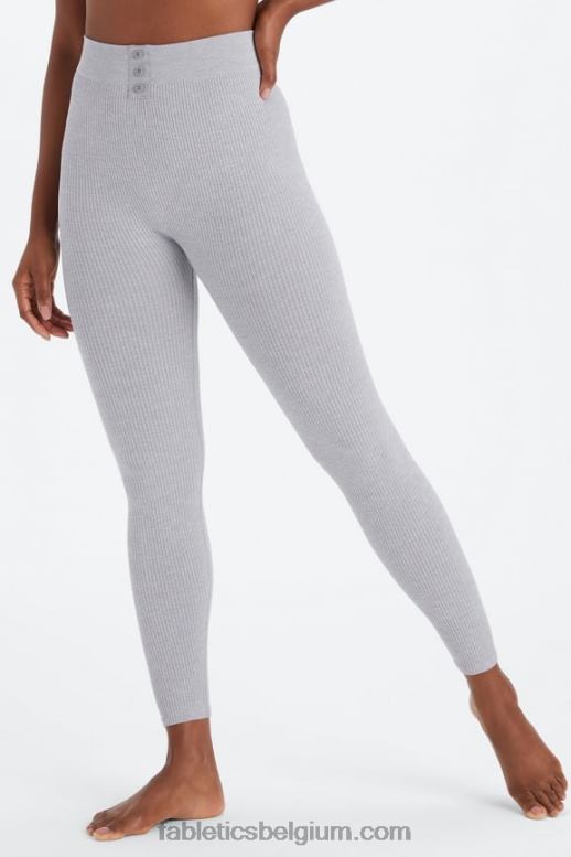 klassieke grijze heide vrouwen kabel gebreide 7/8 legging Fabletics LH20J1032