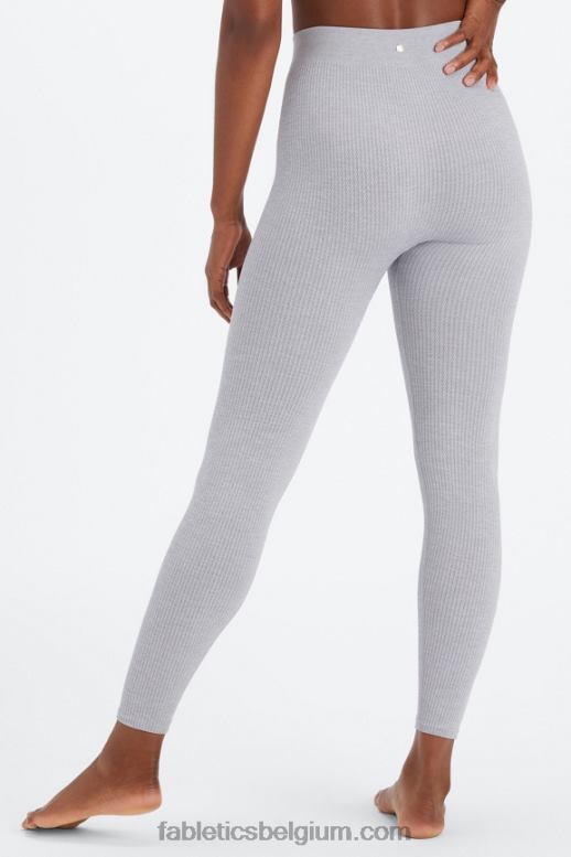 klassieke grijze heide vrouwen kabel gebreide 7/8 legging Fabletics LH20J1032