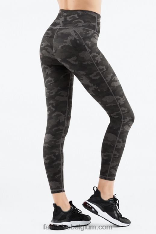 klassieke wit/zwart knock-out vrouwen define powerhold hoog getailleerde 7/8 legging 23 Fabletics LH20J659
