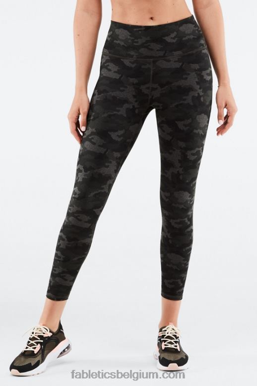 klassieke wit/zwart knock-out vrouwen define powerhold hoog getailleerde 7/8 legging 23 Fabletics LH20J659