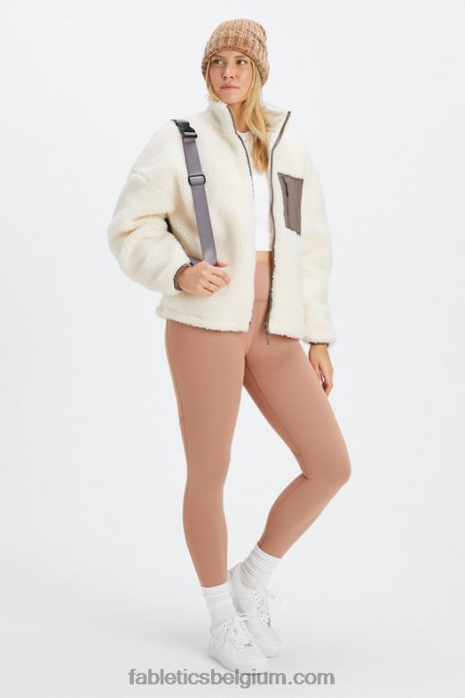 klassieke wit/zwart knock-out vrouwen define powerhold hoog getailleerde 7/8 legging 23 Fabletics LH20J660