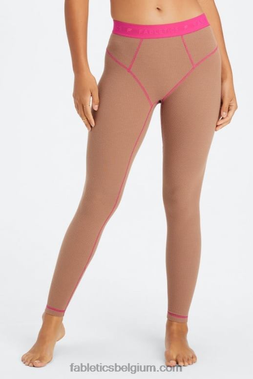 knuffel/fuchsia vrouwen wafel legging Fabletics LH20J1084