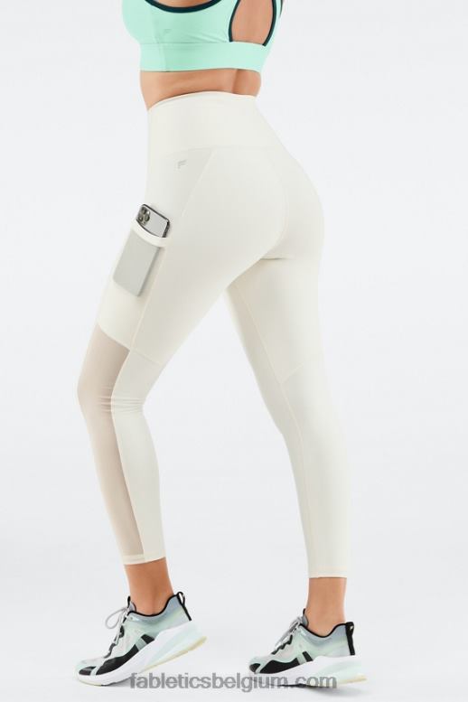 kokosnoot vrouwen powerhold ultra hw 7/8 legging voor onderweg Fabletics LH20J1288
