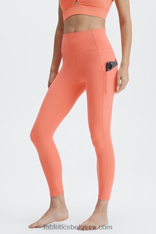 koraal waas vrouwen oasis pureluxe hoog getailleerde 7/8 legging 55 Fabletics LH20J819